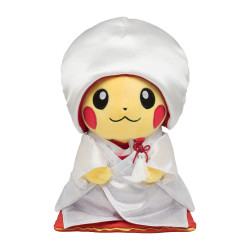 Peluche Pikachu Femelle Robe Traditionnelle Shiromuku Pokémon Garden Wedding