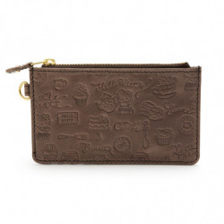 Square Leather Pouch Gray Hello Kitty