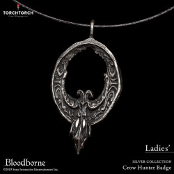 Silver Necklace Crow Hunter Badge Ladies Ver. Bloodborne