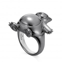 Silver Ring Black Coating Snorlax Pokémon x U Treasure