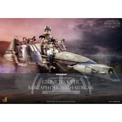 Figure Heavy Weapon Clone Trooper & BARC Speeder with Sidecar Star Wars The Clone Wars TV Masterpiece