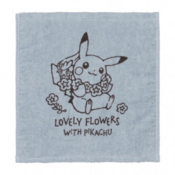 Hand Towel Blue Grey Ver. LOVELY FLOWERS WITH PIKACHU Pokémon