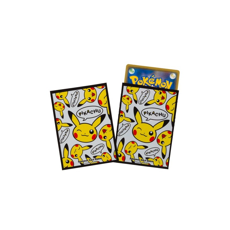 Pikachu Face /64pcs japan Pokemon Card Sleeve Protector 