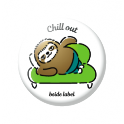 Small Badge Mysterious Sloth B-SIDE LABEL