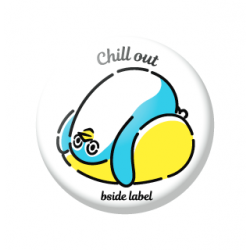 Small Badge Mysterious Penguin Ball B-SIDE LABEL