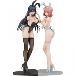 Black Bunny Aoi and White Bunny Natsume Two Figure Set Ikomochi Original Character