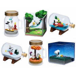 Figurines Box SNOOPY＆WOODSTOCK Terrarium On Vacation