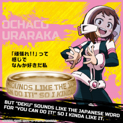 Gold Ring Ochako Uraraka Message My Hero Academia x U Treasure