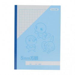 5 mm Grid Notebook Squirtle, Piplup & Sobble Pokémon Playroom