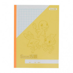5 mm Grid Notebook Charmander, Chimchar & Scorbunny Pokémon Playroom