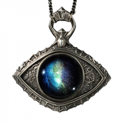 Silver Necklace Cosmic Eye Watcher Badge Bloodborne