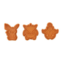 クッキー型  ゲンガー Gengar ピカチュウ Pikachu バケッチャ Pumpkaboo