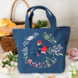 Tote Bag Déjeuner Flower Wreath Embroidery Series Kiki la petite sorcière