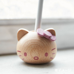 Wooden Pen Stand Hello Kitty