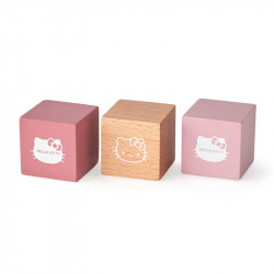 Wooden Cube Magnets Hello Kitty