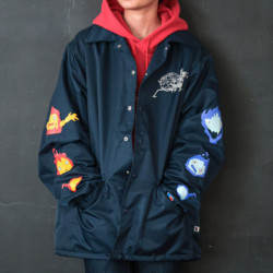 Coach Jacket M Fire Devil RUSSELL ATHLETIC Howl's Moving Castle