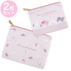 Flat Pouches Set Sanrio Characters Botto Chill Time Design