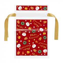 Christmas Wrapping Drawstring Purse Red Sanrio