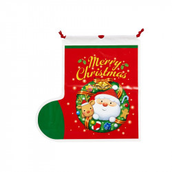 Christmas Sock-Shaped Wrapping Bag L Sanrio