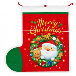 Christmas Sock-Shaped Wrapping Bag 3L Sanrio
