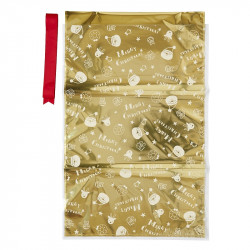 Christmas Wrapping Bag L Gold Sanrio