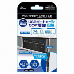 USB Hub 5 Port Black PS5