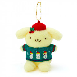 Plush Keychain Pompompurin Sanrio Christmas Sweater Design