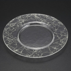 Gold Thread Glass Plate L Champagne