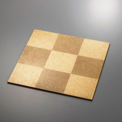 Table Mat Gold Checkered