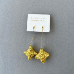 Earrings Gold Diamond Foil Japanese Paper