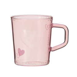Mug en Verre Résistant à la Chaleur Coeur Starbucks Valentine 2023