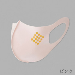 Mask Pink Gold Leaf Ichimatsu