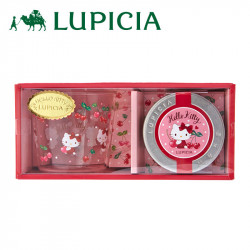 Flavored Tea And Glass Mug Set Hello Kitty Cherry Ver. Sanrio x Lupicia