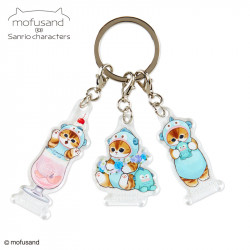 Acrylic Keychain Triple Hangyodon Sanrio Characters x mofusand