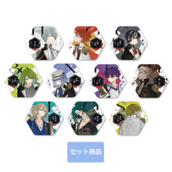 Hexagonal Can Badge Set Ketsugou Danshi Elements with Emotions