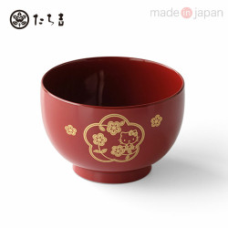 Bowl Tachikichi Flower Pattern Red Sanrio