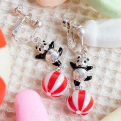 Earrings Pan-chan on a Ball Panda! Go, Panda!