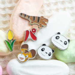 Piercings Boucles d'Oreille Set Panda! Go, Panda! includes: