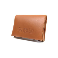 Leather Compact Wallet Rin, Ena and Chikuwa Laid-Back Camp