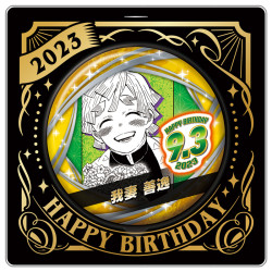 Can Badge Zenitsu Agatsuma Birthday Ver. Demon Slayer Kimetsu no Yaiba
