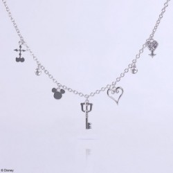 Collier Argent Charm Necklace Kingdom Hearts Monogram