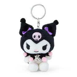 Peluche Porte-clés Kuromi K Sanrio Initial Mascot