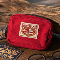 Pouch Ghibli Tag Label Red Porco Rosso