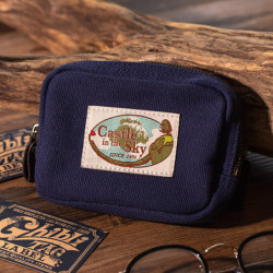 Mini Pouch Navy Tag Label Castle in the Sky