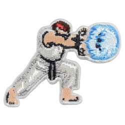 Embroidery Sticker M Ryu Hadouken 1P Street Fighter