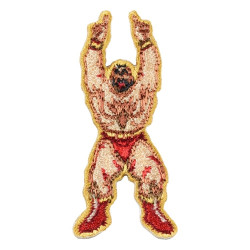 Embroidered Sticker S Zangief Victory Pose 2 Street Fighter