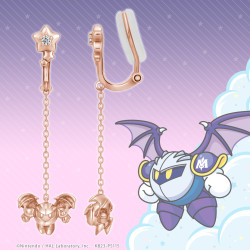 Earring Meta Knight Silver Pink Gold Kirby And Starlight Friends
