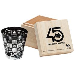 Glass Edo Kiriko Space Invaders 45th Anniversary