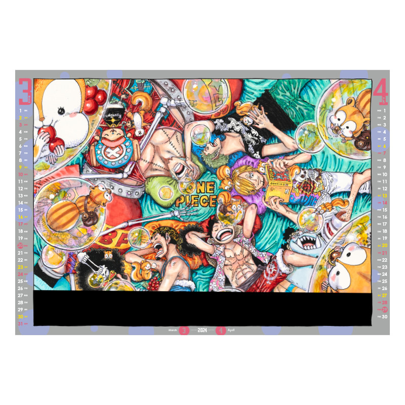 Calendar 2024 Comic One Piece Meccha Japan