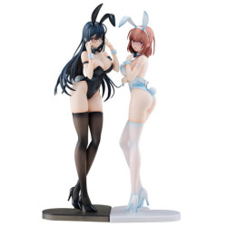 Figurines Set Black Bunny Aoi & White Bunny Natsume Limited Ver. Ikomochi Original Character